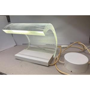 Joe Colombo (1930-1971), Italy: Model281 Desk Lamp, White Metal & Acrylic, 1960s