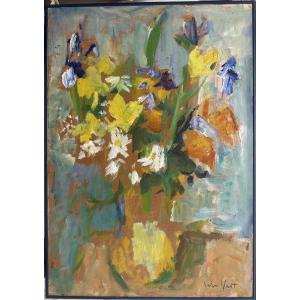 Marius Woulfart 1905-1991 “bouquet Of Flowers” Paris School