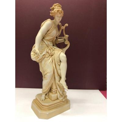 Biscuit From La Manufacture Muller In Rudolstadt, (germany) "woman With A Lyre"