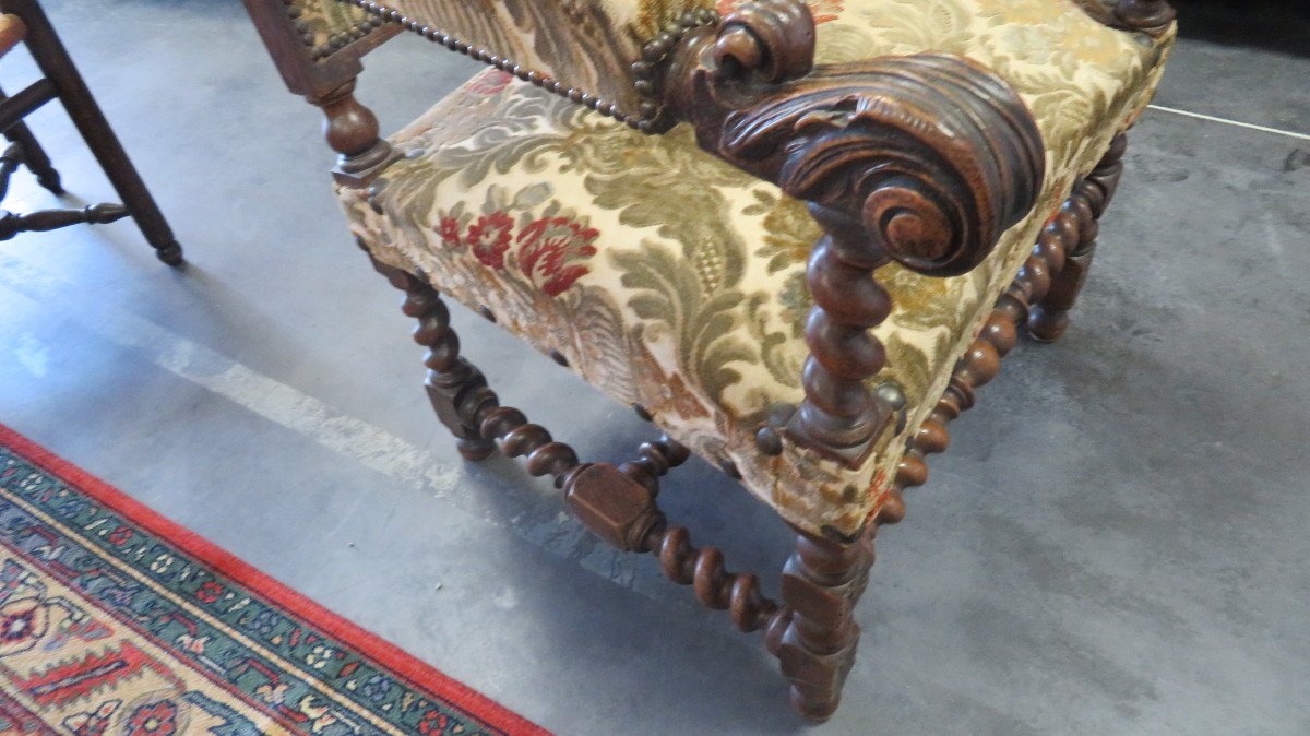 Louis XIII Style Armchair-photo-4