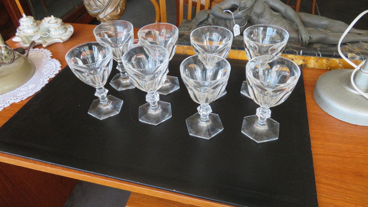 8 Verres En Cristal De Baccarat