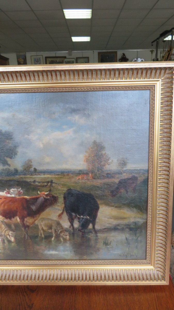 Tableau De Vache d'Emile Van Marcke De Lummen-photo-4