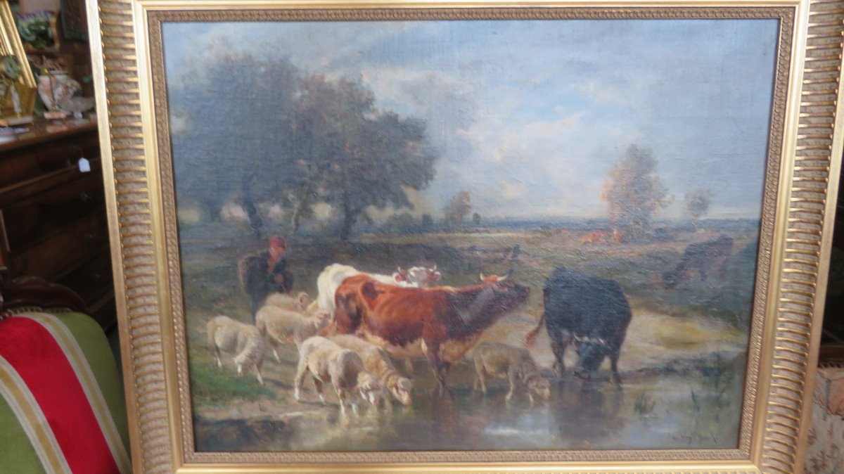 Tableau De Vache d'Emile Van Marcke De Lummen-photo-1