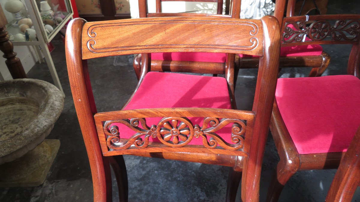 6 Empire Mahogany Chairs-photo-3