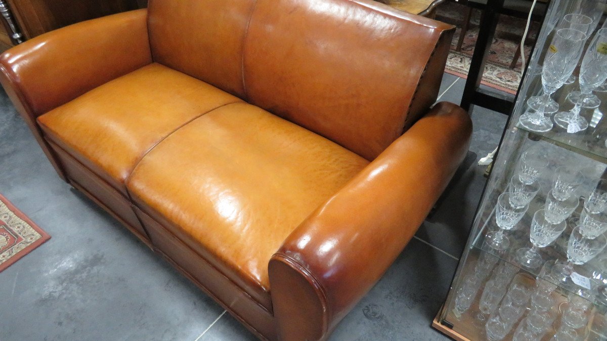 Pair Of Club Armchairs And Sofa-photo-8