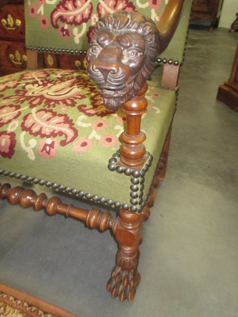 Fauteuil à Tête De Lion-photo-2