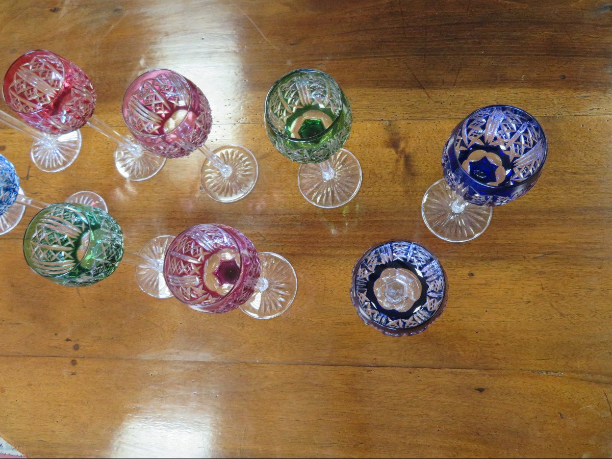 10 Verres En Cristal De Saint Louis-photo-2