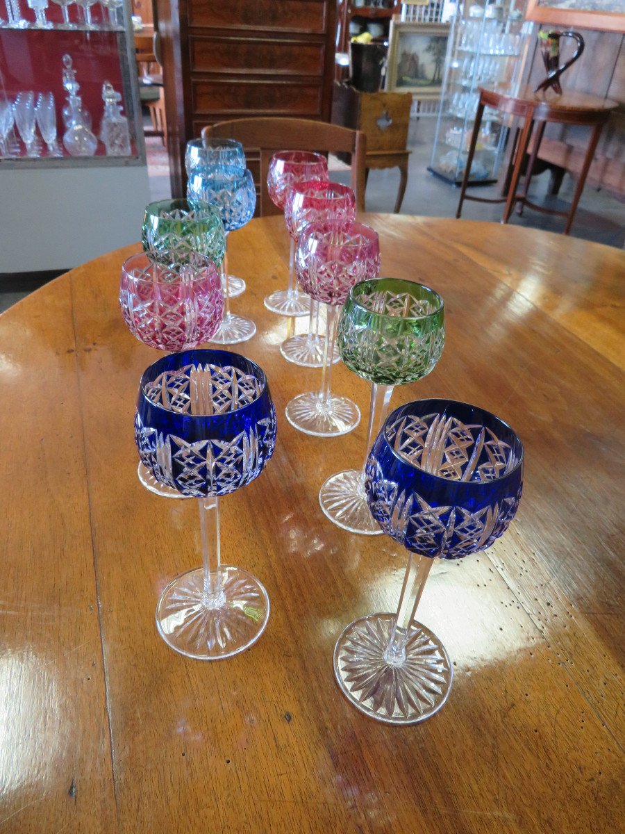 10 Verres En Cristal De Saint Louis-photo-2