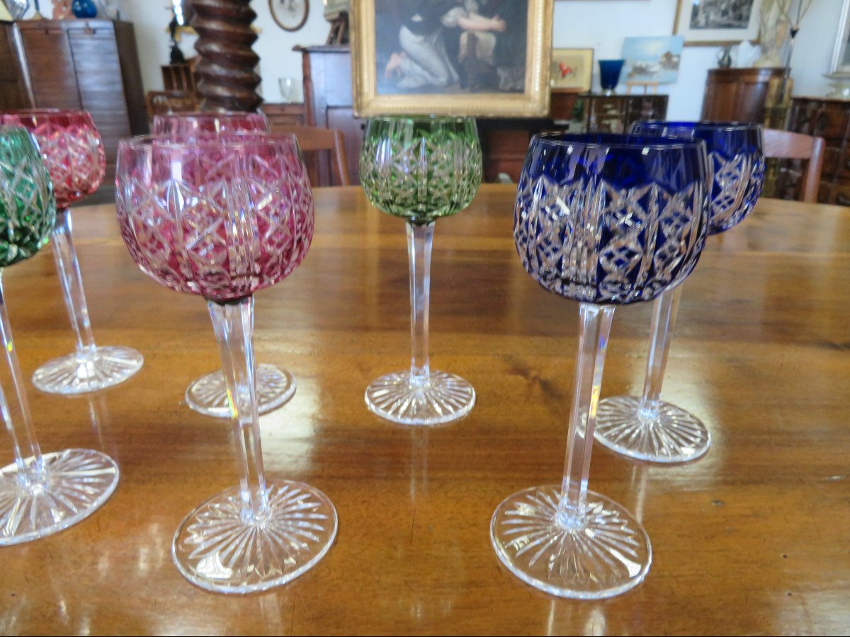 10 Verres En Cristal De Saint Louis-photo-3