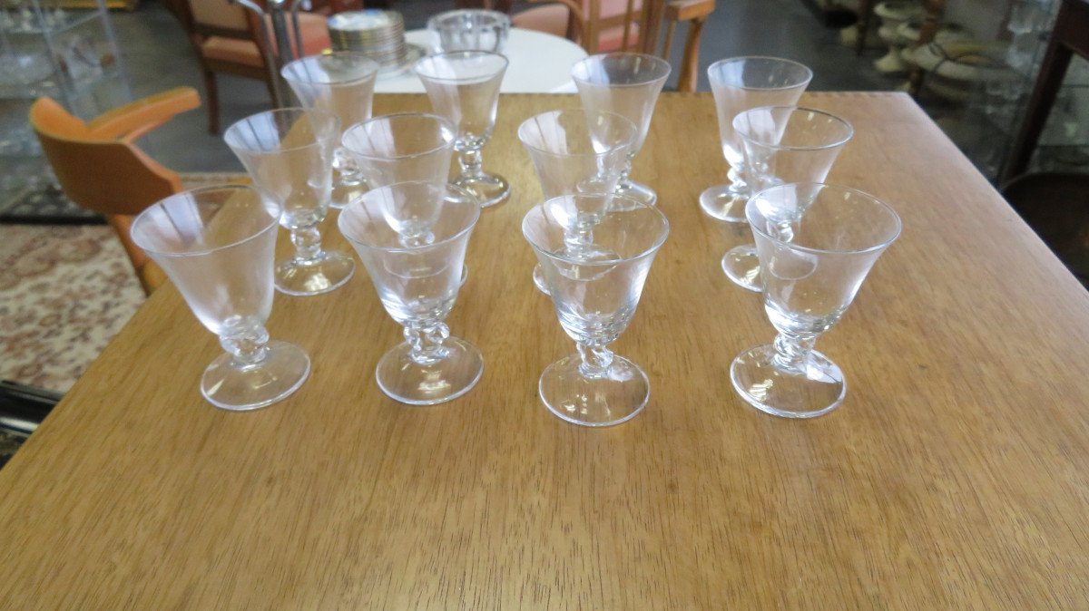 12 Verres à Liqueur En Crital De Daum-photo-2