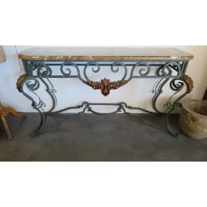 Wrought Iron Console