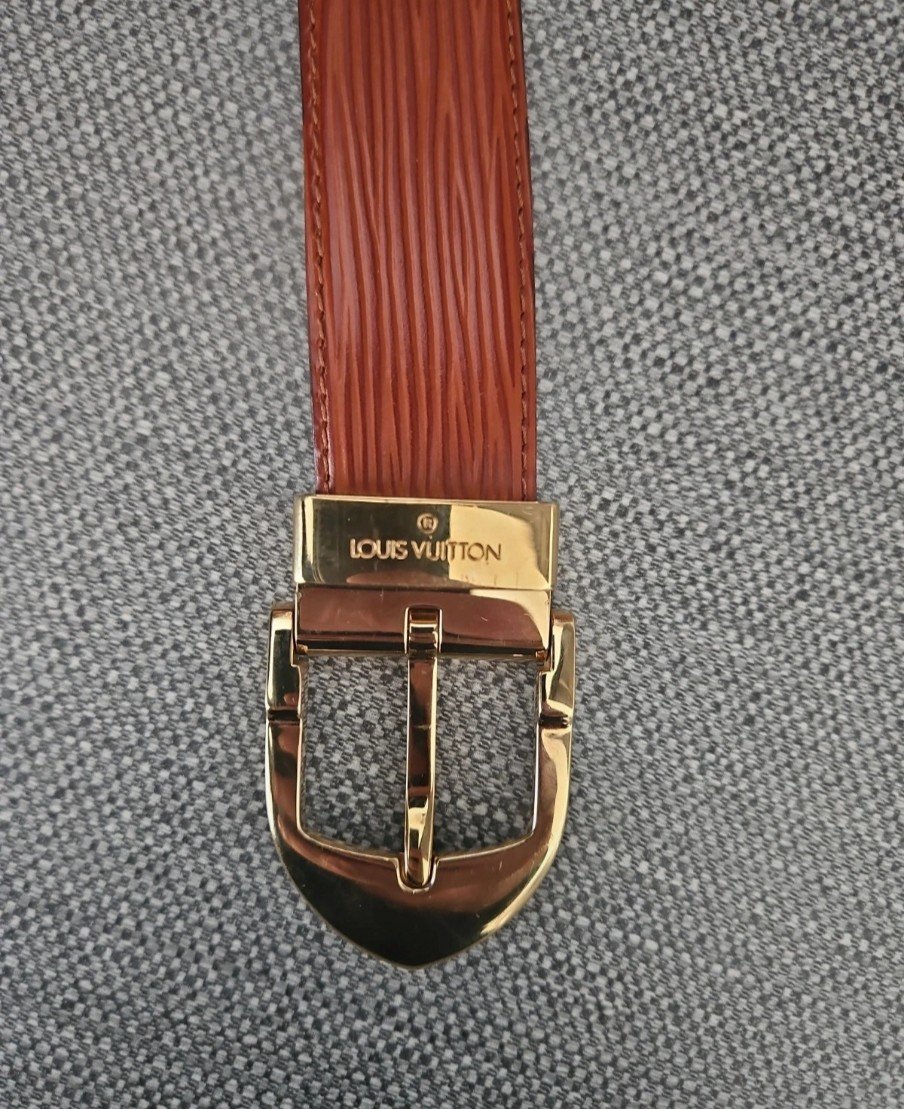 Louis Vuitton Epi Women's Belt 85 Gold Buckle-photo-2