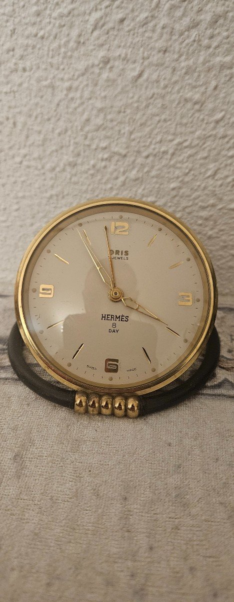 Pendulette Hermes Oris De Voyage Vintage Fonctionne-photo-2