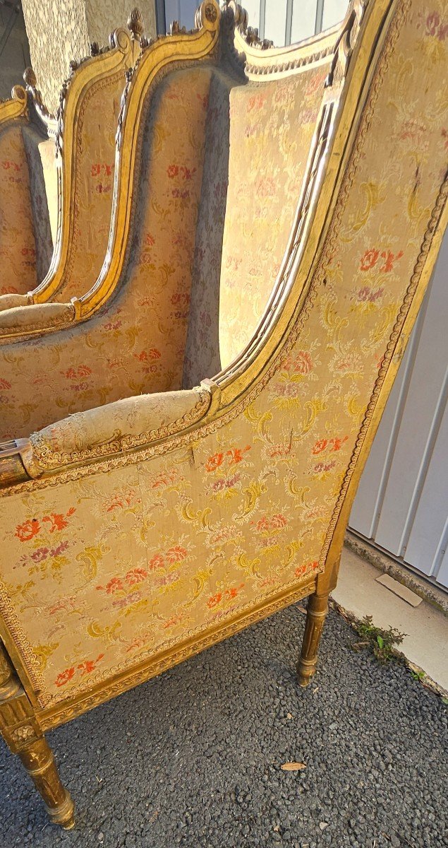 Pair Of Louis XVI Style Bergeres To Be Restored Nap 3-photo-6