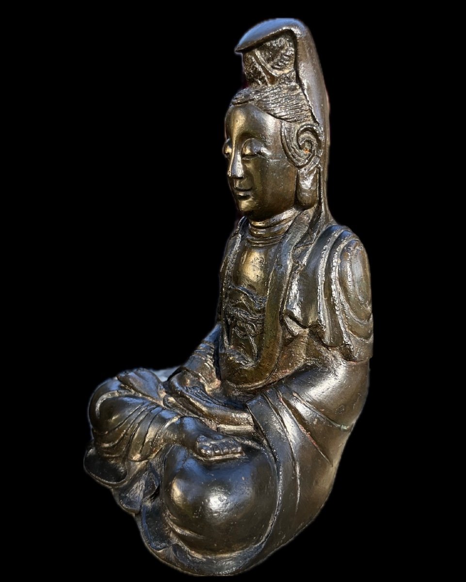 Guanyin In Bronze Ming Dynasty (1368-1644)-photo-4