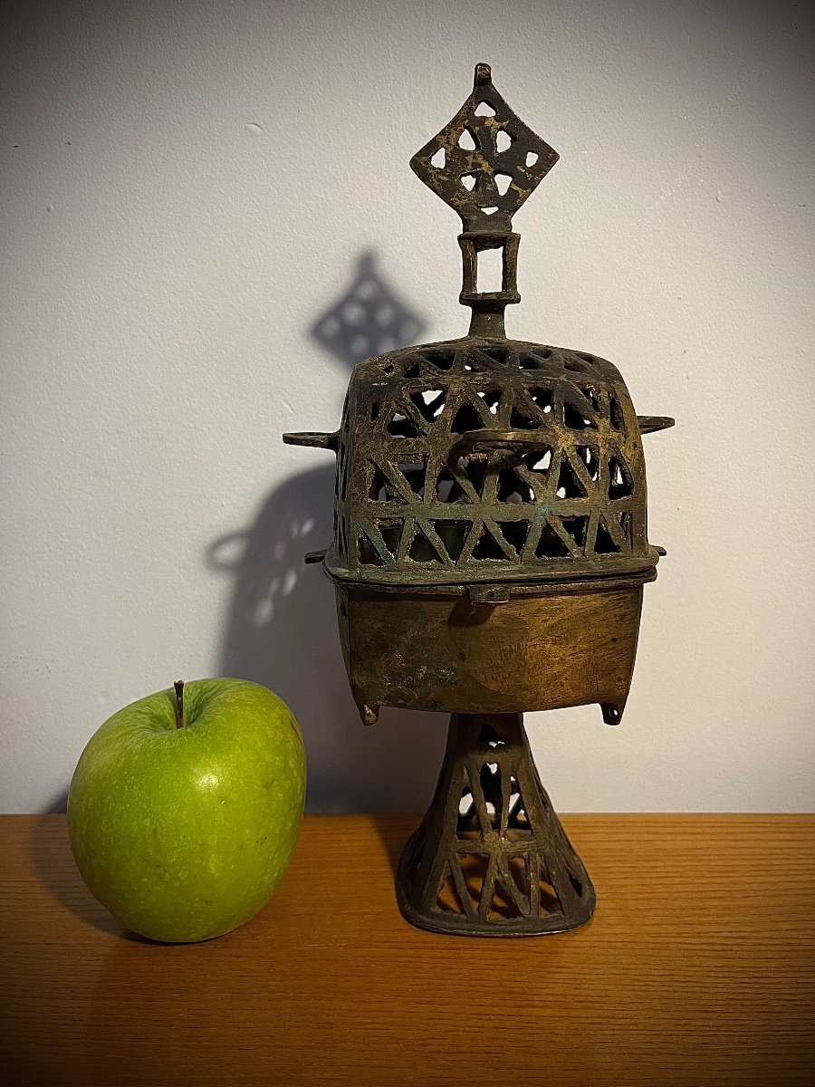 Ethiopian Bronze Censer Circa 1850  -photo-2