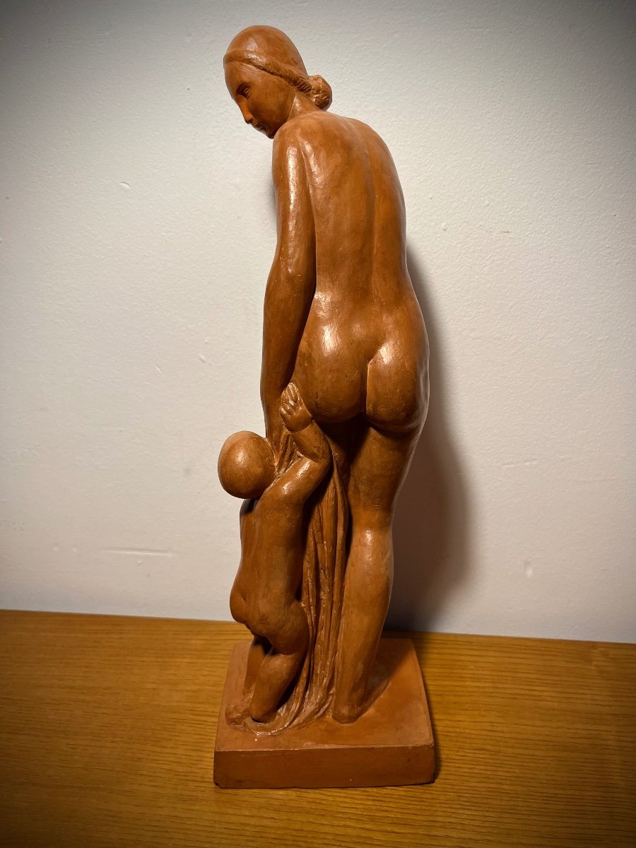 Terracotta Sculpture By Gilbert Privat-photo-1