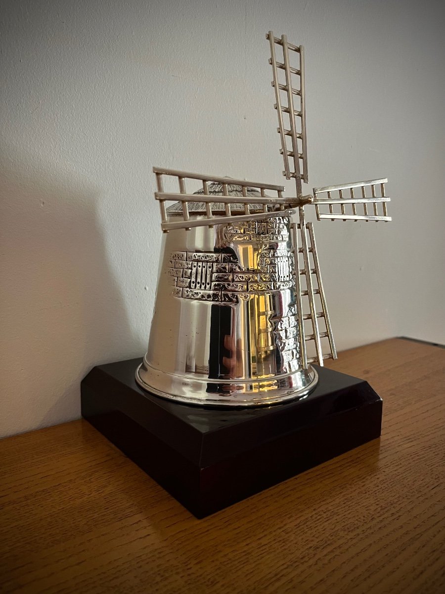 Large Solid Silver Windmill  -photo-3