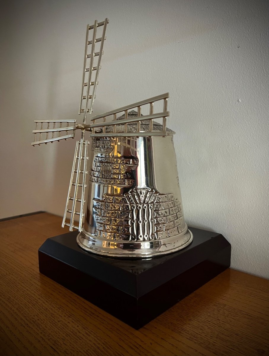 Large Solid Silver Windmill  -photo-4