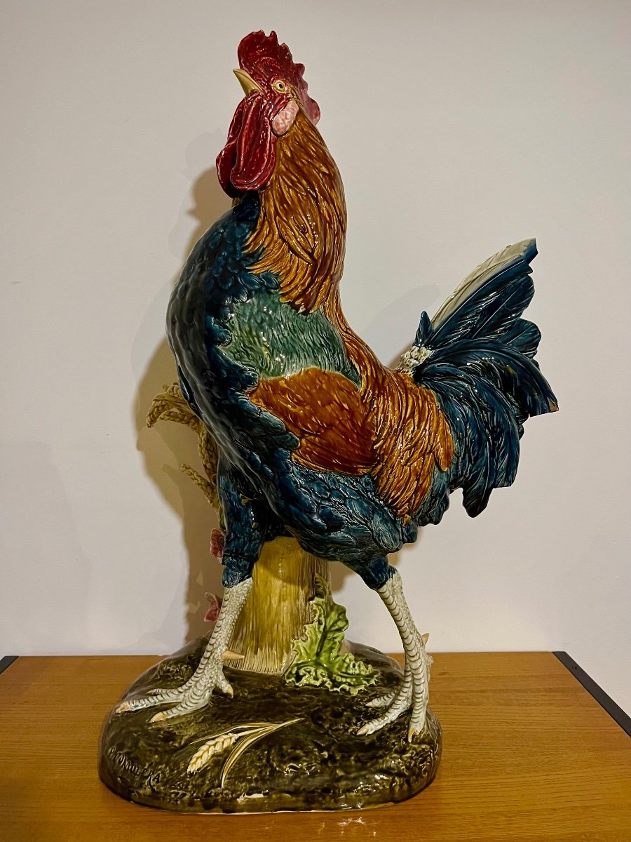 Paul Comoléra (1813-1890) - Grand Coq En Barbotine 