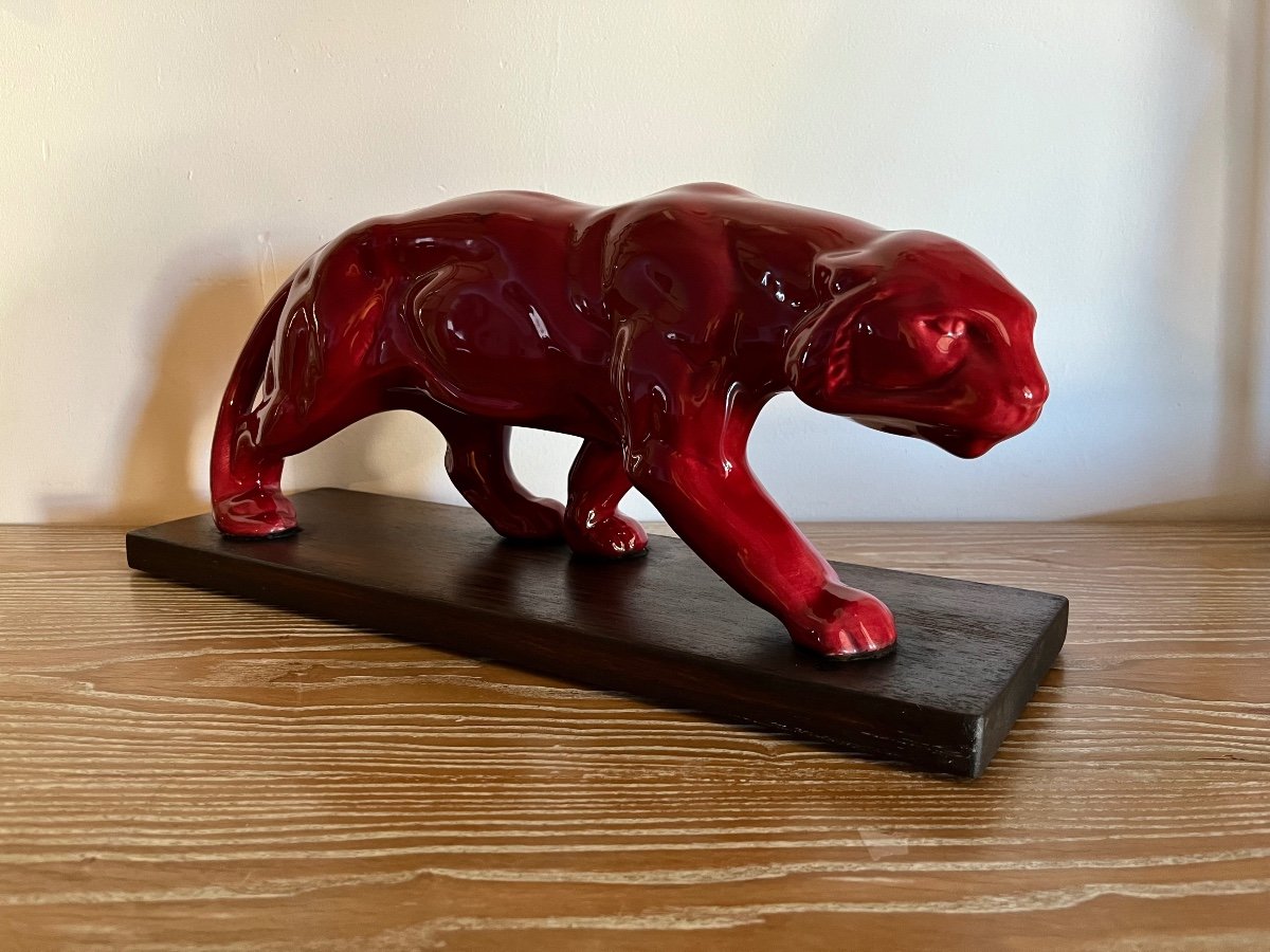 Art Deco Ceramic Panther -photo-2