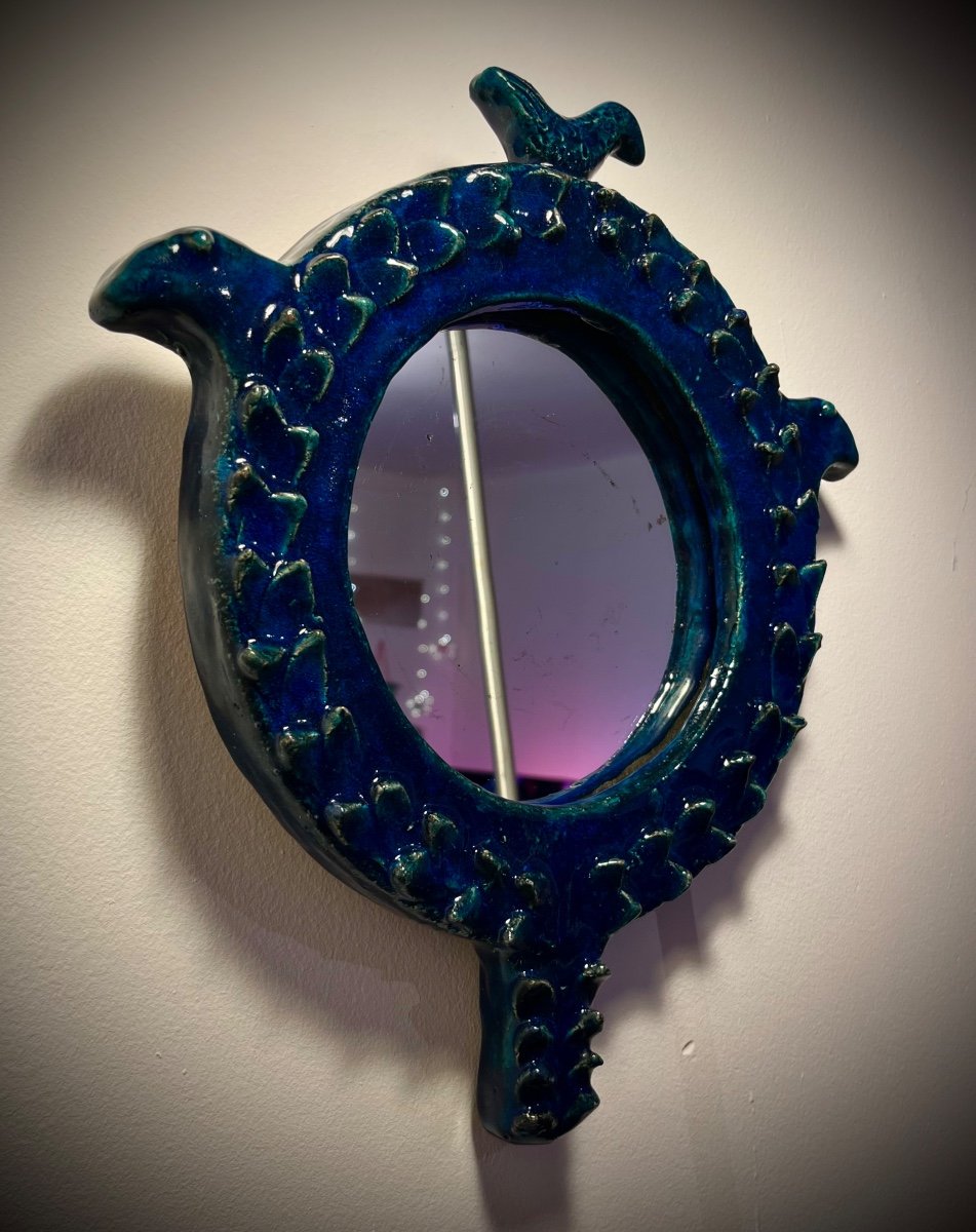 Vintage Ceramic Mirror -photo-3