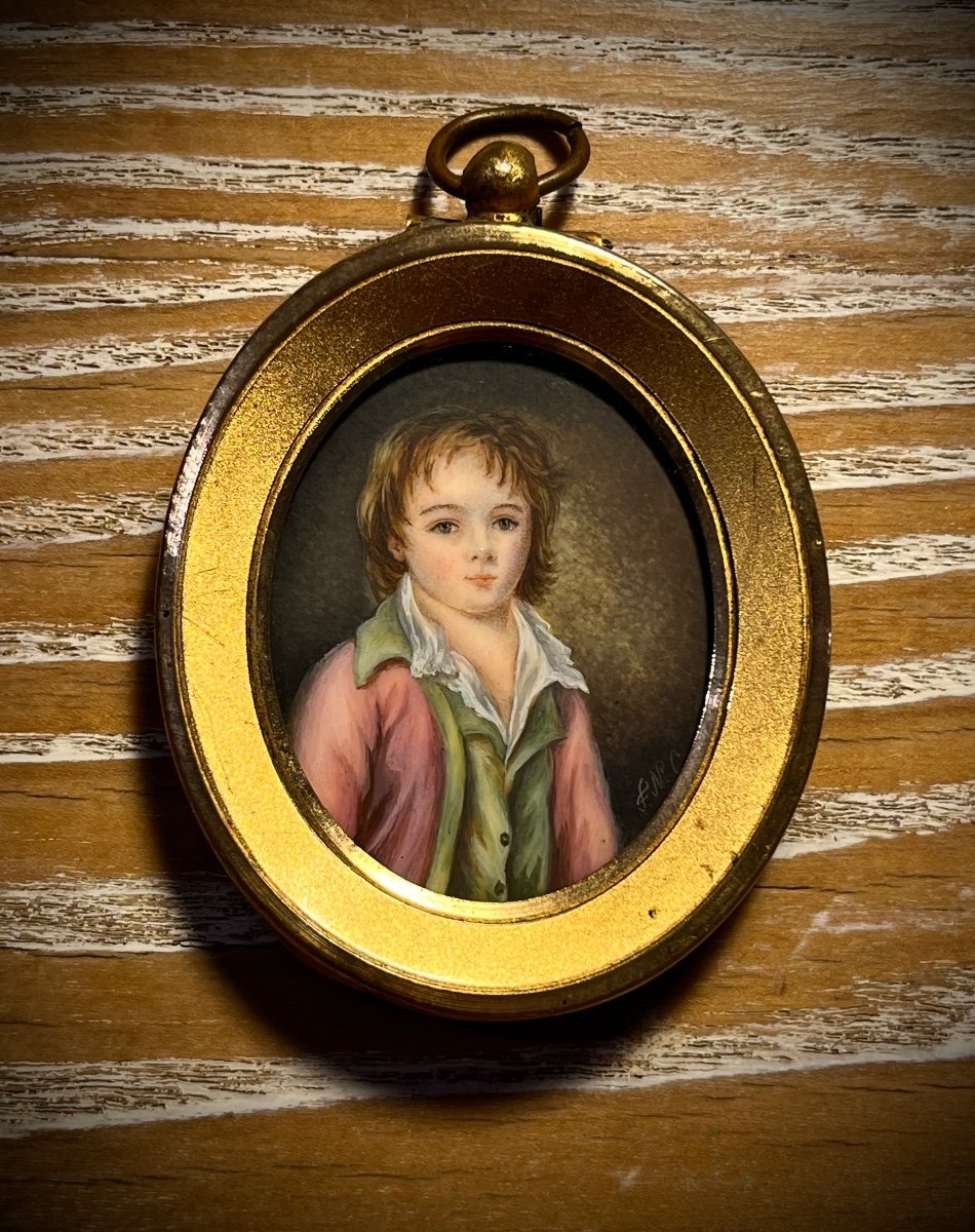 Child Portrait On Ivory 