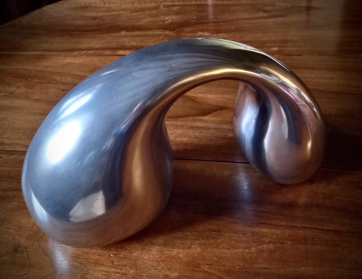  Biomorphic Aluminum Sculpture By Eva & Peters Moritz Circa 90