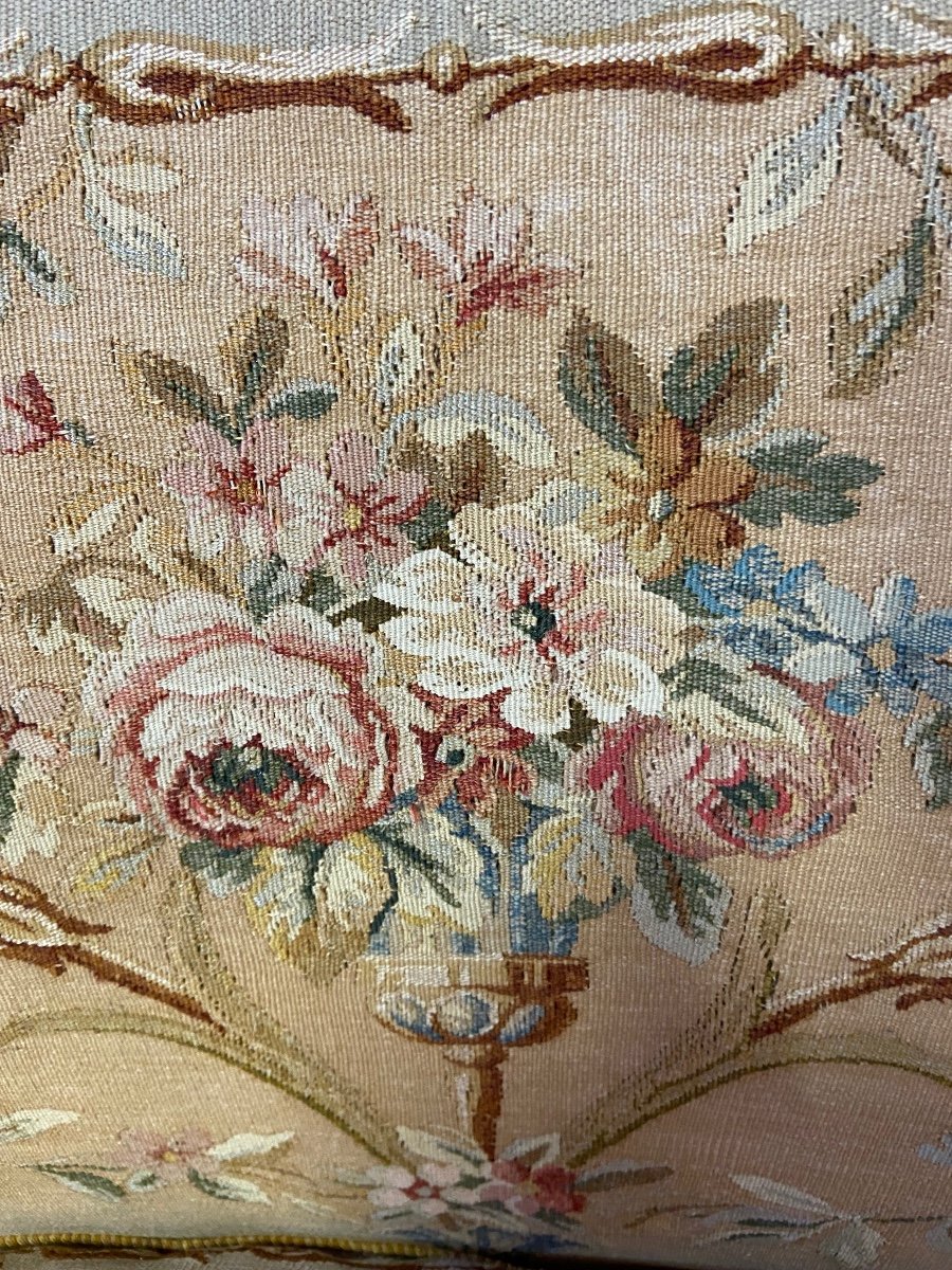 Banquette  Bois Dore Tapisserie Aubusson-photo-8