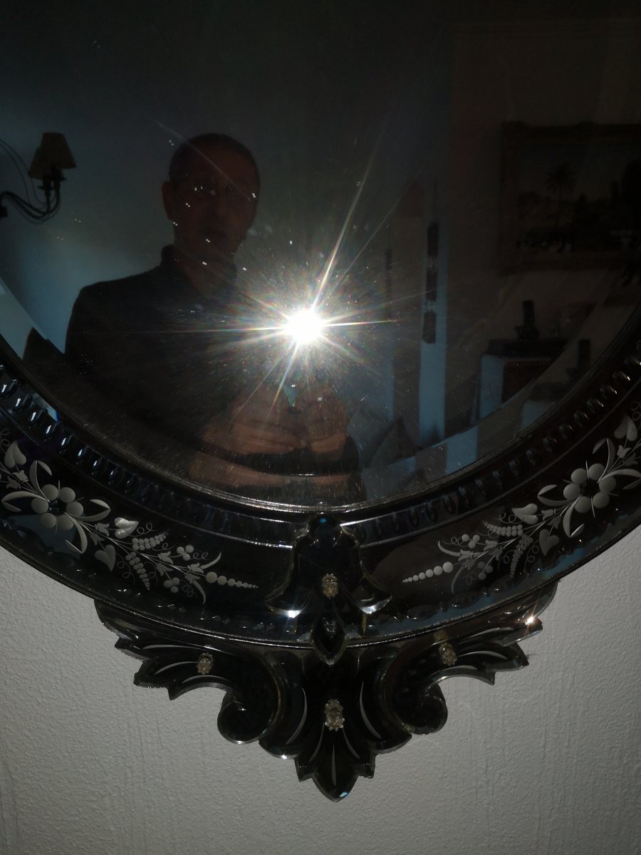 Miroir Ovale De Venis (murano) -photo-2
