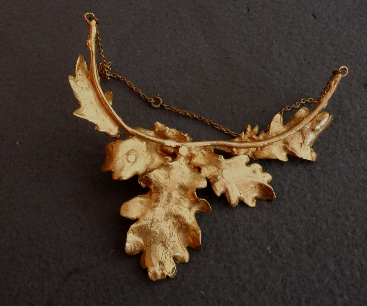 Pectoral Aux Feuilles De Chêne Début XXème-photo-4