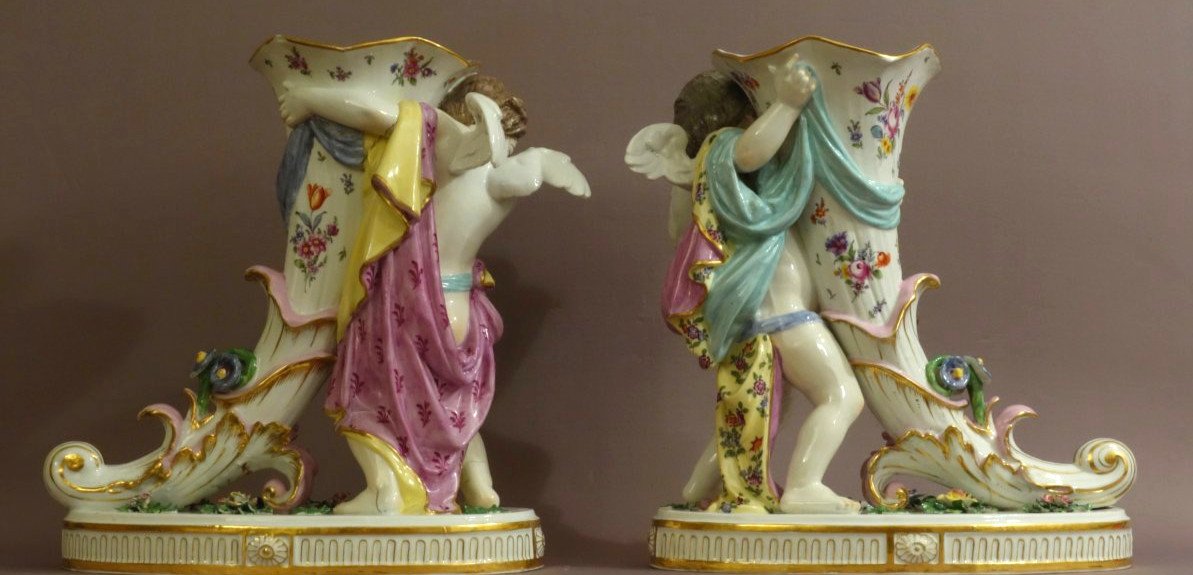 Pair Of Large Rhytons By Samson 1850-photo-2