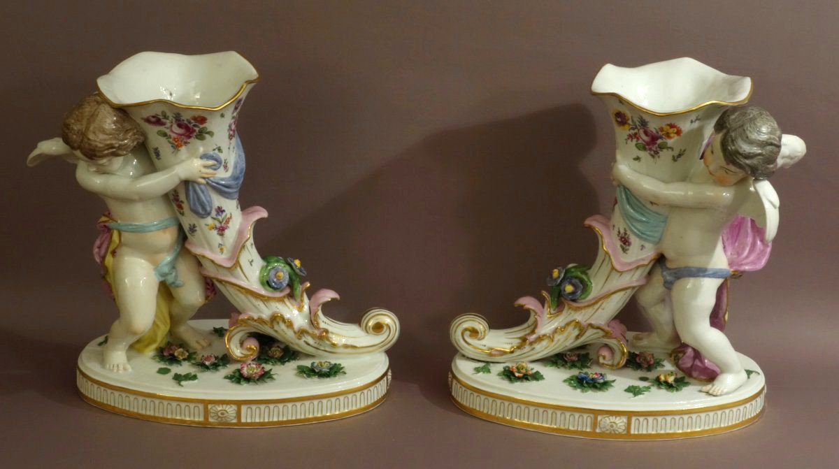 Pair Of Large Rhytons By Samson 1850-photo-3