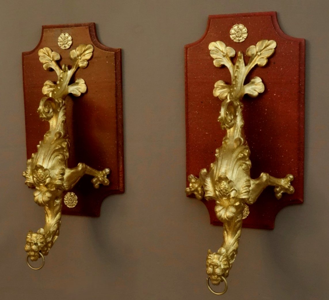 Two Pairs Of Very Important Tieback Holders 1830-photo-3