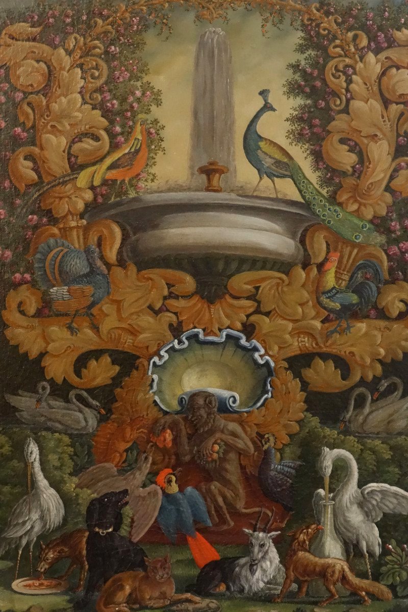 Allegory Of La Fontaine's Fables Circa 1780-photo-1