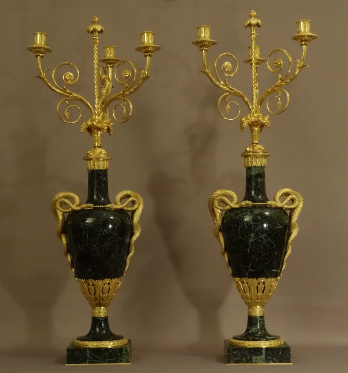 Pair Of Great Candelabras Louis XVI XIXth-photo-2