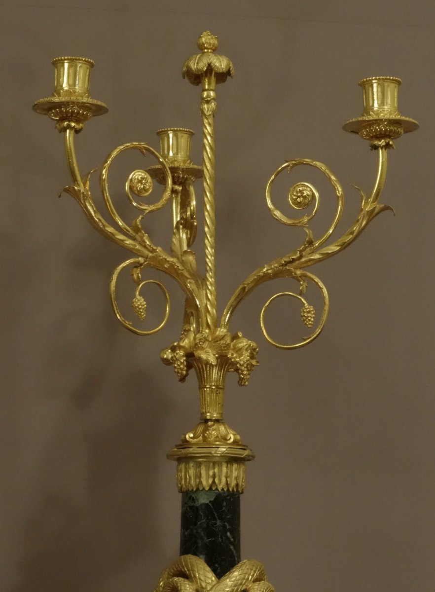 Pair Of Great Candelabras Louis XVI XIXth-photo-3