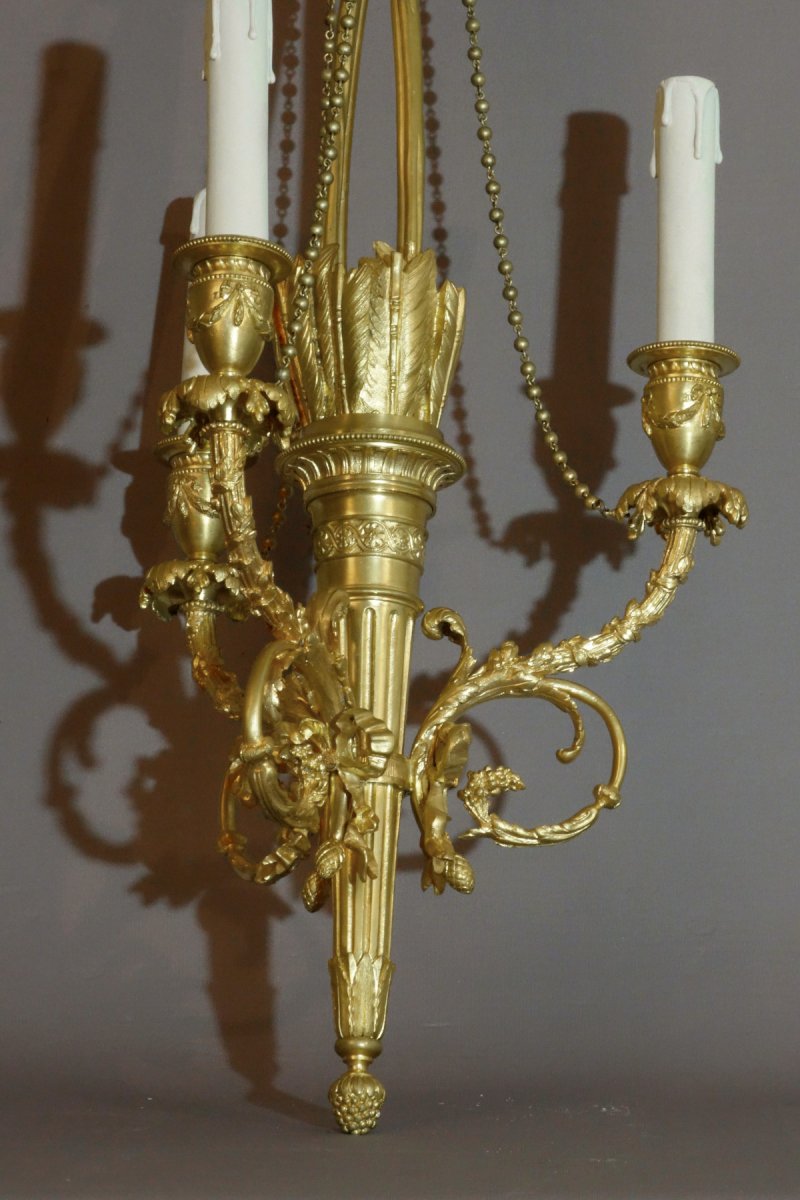 Little Chandelier Louis XVI End XIXth Beginning XXth-photo-2