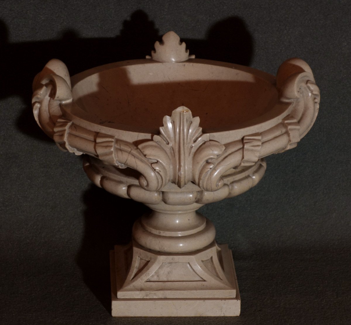 Pair Of Botticino Marble Basins From The Grand Tour XIXth-photo-1