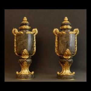 Pair Of Large Covered Pots XIX