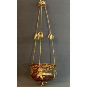  Rare Restoration Period Night Light Basin