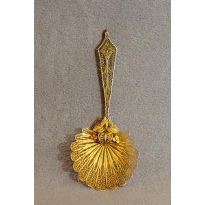 Rare 18th Century Silver-gilt Filigree Sprinkler.