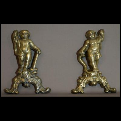 Pair Of Andiron From Renaissance Period