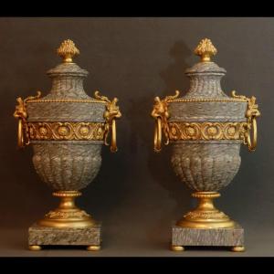 Pair Of Important Vases Louis XIV XIXth
