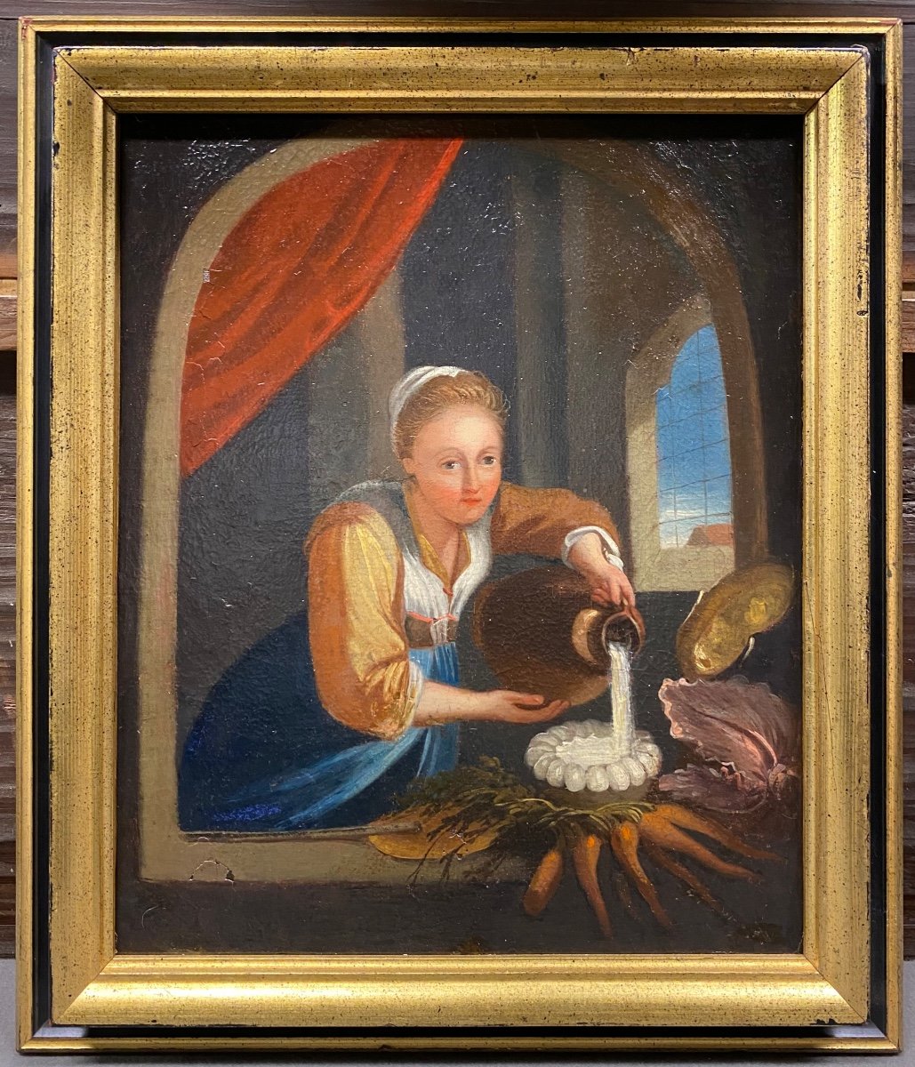 La Cuisinière Dans Le Goût De Johannes Vermeer-photo-3