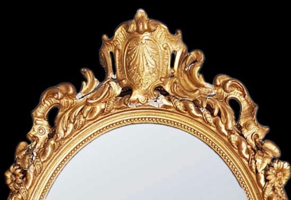 Miroir Ovale XIX ème -photo-2