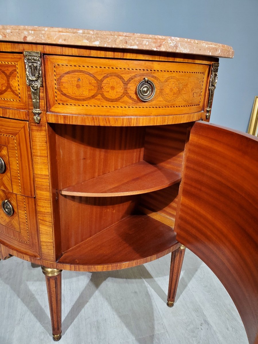 Louis XVI Style Half-moon Commode-photo-2