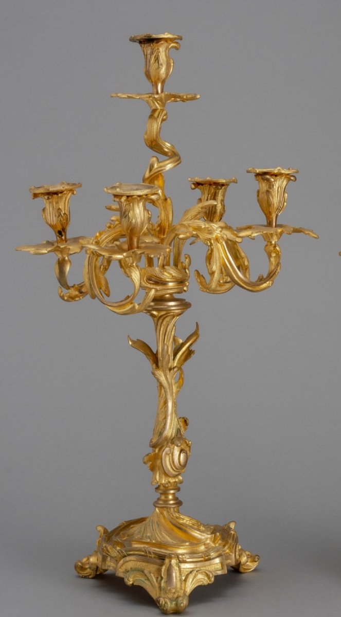 Pair Of Louis XV Candelabra-photo-2