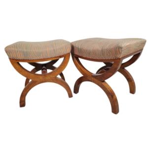 Pair Of Stools Called Curules 19th Century 