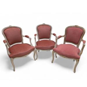 Armchairs-suite Of Three Armchairs 